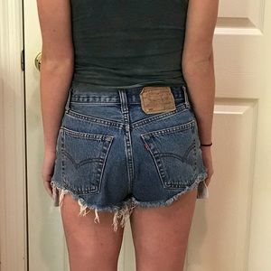 Vintage Levi 501 denim shorts